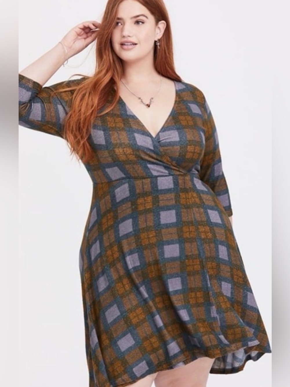 Torrid Outlander tartan plaid hacci wrap dress size 3X